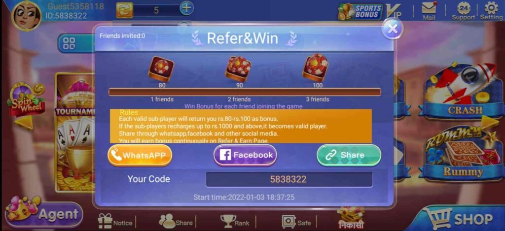 Refer Cod And Earn Teen Patti Party Apk