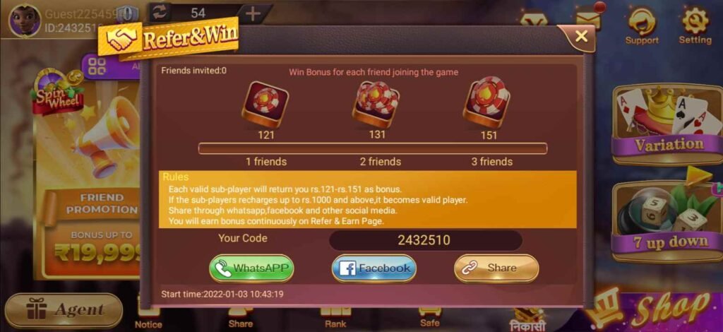How to Refer And Earn In Rummy Boss APK